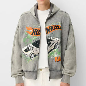 Sudadera con capucha con diamantes de imitación para hombre, ropa de calle, capucha y mangas con tachuelas de cristal, sudaderas con capucha de invierno con logotipo personalizado de gran tamaño 500GSM - Product Image 4