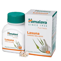 Compléments alimentaires ayurvédiques Himalaya Wellness Lasuna à base de plantes naturelles, riches en vitamine C, cultivés à l'état sauvage, en flacon plastique de 60 comprimés