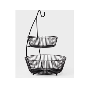 Cesta de fruta de 3 niveles de alambre de hierro de Metal con mango, mesa de comedor para Hotel, Centro decorativo, cesta de fruta - Product Image 4