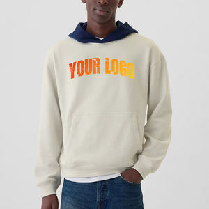 Sudaderas con capucha de algodón 100% de moda para hombres, sudaderas con capucha de gran tamaño con logotipo impreso en 3D personalizado - Product Image 1