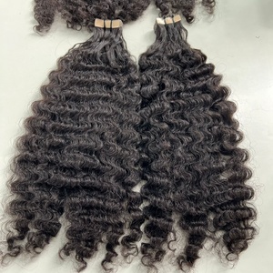 Vente en gros de cheveux humains vierges 100% bruts non traités, paquets bouclés birmans non traités/i-tip/Extensions de ruban adhésif - Product Image 6