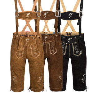 Trachten Lederhosen, Kniebund Hosen, Men Bavarian Lederhosen Trachten Lederhose - Product Image 1