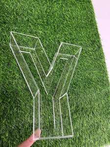 BOYANG Lettres <span class=keywords><strong>en</strong></span> acrylique transparent de haute qualité de 3 mm, taille et couleur personnalisables, pliage à chaud, lettres creuses gravées, publicité, centre commercial, bureau - Product Image 3