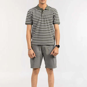 Jersey de manga corta informal para hombre, camiseta Polo de Golf de Color sólido con logotipo bordado personalizado, tejido de punto para verano - Product Image 3