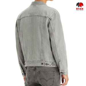 Chaqueta Vaquera Personalizada para Hombre Ryan Pro Gear, Cierre de Botones Cómodo, Logotipo Personalizado, Estilo Sólido - Product Image 3