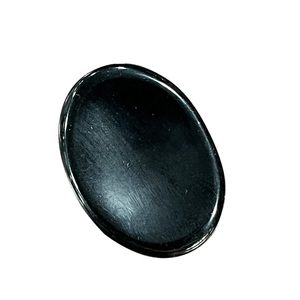 Pierre de souci de pouce de tourmaline noire naturelle faite à la main pierre précieuse polie pour la Protection de soulagement de l'anxiété énergie positive - Product Image 1