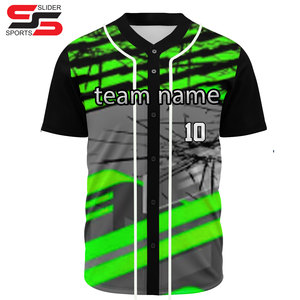 OEM Custom Made Your Own Design Sublimation Digital Print <b>Stitched</b> Breathable Baseball Jersey - Product Image 1