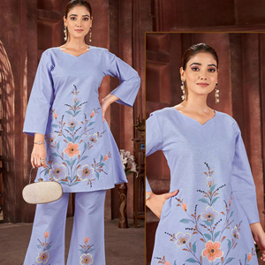 ชุดเซ็ตผ้าฝ้ายพิมพ์ลายพรีเมียมสำหรับฤดูร้อน พร้อมงานฝีมือ - Product Image 1