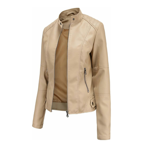 Ropa de invierno transpirable Chaquetas de cuero para mujer 2025 Chaquetas de cuero personalizables para mujer - Product Image 6