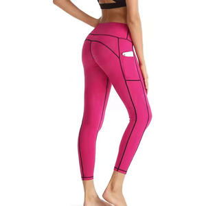 New Arrival Custom Women High Waist Elastic Fitness Woman's <b>Leggings</b> with Mobile Side <b>Pocket</b> <b>Legging</b> Fitness Wear - Product Image 5