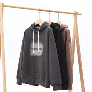 2025 nouvelle marque à la mode à la mode poids lourd lavé à l'acide hiver 100% coton doublé coupe ample hip-hop sweat à capuche décontracté pour unisexe - Product Image 6