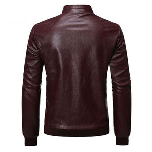 Chaqueta de Moda Urbana de Invierno para Hombre, de Cuero Genuino, Venta Directa de Fábrica, Tejido de Lona, Ecológica e Impermeable - Product Image 4