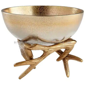 Contemporary Handmade Stainless Steel Customized Eco-Friendly Modern Sculpted Shape Serving Bowl for Parties - Product Image 3