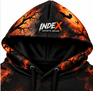 Index Men's Hooded <b>Sweatshirt</b> <b>Halloween</b> Pumpkin Print Casual Sportswear Autumn Wear Regular Fit - Product Image 3