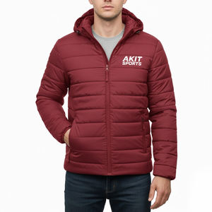 Veste d'hiver matelassée vintage confortable coupe-vent respirante pour homme Impression de logo personnalisée professionnelle personnalisée - Product Image 1