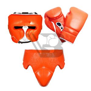 Ensemble d'entraînement et de sparring en cuir véritable, logo personnalisé, ensemble de boxe doré, gants de boxe de haute qualité, arts martiaux - Product Image 6
