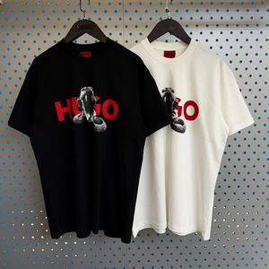 Camiseta de algodón de verano para hombre con hombros caídos de gran tamaño Vintage Y2K moda Streetwear 220gsm Bangladesh Stock Lote - Product Image 3