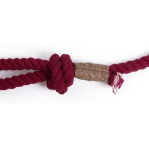 Correa de Cuerda Roja Degradada a Rosa Hecha a Mano, Collar de Lujo para Perro con Cierre Rápido, Acolchado y Ligero, con Diseño Sólido para Perros y Gatos - Product Image 2