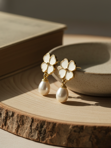 Pendientes de perlas de concha con perlas naturales de agua dulce y joyería de nácar para tu hermana, esposa, novia y seres queridos - Product Image 2