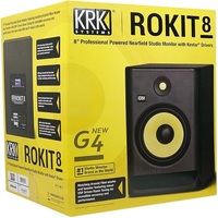 Nouveau Moniteur de Studio Actif Bi-Amplifié Professionnel KBK KRK RP8 Rokit 8 G4 (Paire) avec Poignée Antidérapante Noire – Neuf et en Promotion