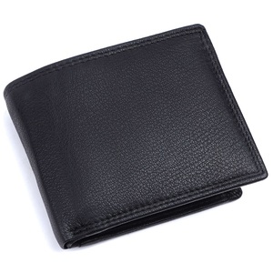 Cartera Vintage de diseñador plegable para hombre de alta calidad, piel auténtica Nappa de cabra, protección RFID larga, Forro corto elegante de algodón - Product Image 1