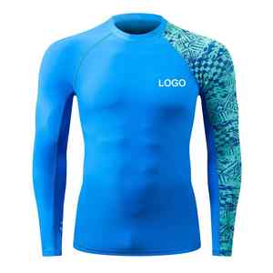 Nouveauté : Rashguard de compression pour homme, uni, personnalisable, respirant, en Spandex/Polyester, coupe ajustée, vente en gros - Product Image 2
