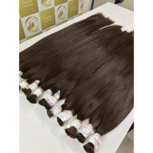 ผมยาวสีน้ำตาลเข้ม50ถึง70ซม. ผมคู่สีดำธรรมชาติคุณภาพสูงมัด100% เวียดนามปลายหนา - Product Image 6