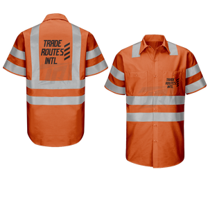 Ensemble de travail de sécurité | Bavoir | Chemise boutonnée | Ras du cou pour les travailleurs de la construction et de l'industrie Imperméable et réfléchissant - Product Image 4