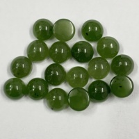 10mm Naturel Néphrite Jade Cabochon Pierre Ronde Pierre Semi Précieuse pour la Fabrication de Bijoux Anneau Collier Bracelet DIY Accessoires