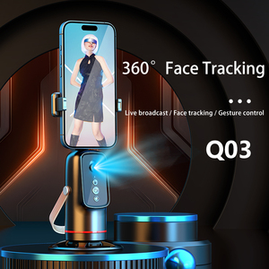 Supporto per cellulare intelligente Auto tracciamento del viso 360 rotazione universale porta fotocamera gestuale per lo Streaming Live per tutte le celle - Product Image 2