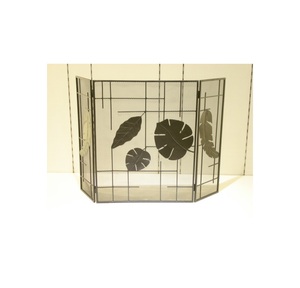 Top Selling Leaves Pattern Custom Decorative 3 Panel Durable Iron Fireplace Screen for Guard for Home Hotel Use - Product Image 5