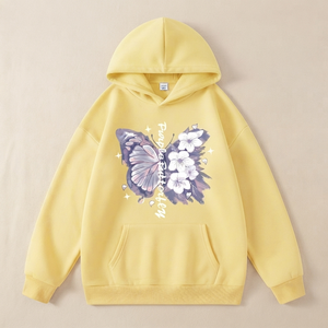 Best Selling Extra Warm Women Minimalist Aesthetic <b>Hoodie</b> Print Heavyweight Cotton Blend Fleece Lined Pullover Winter Streetwear - Product Image 1