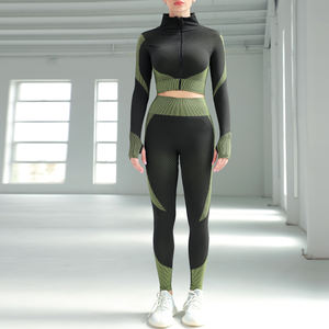 GAF-Ensemble de yoga pour femmes, ensemble 2 pièces, vêtements de fitness, leggings respirants à séchage rapide, soutien-gorge de sport, hauts de gymnastique à haute élasticité - Product Image 2