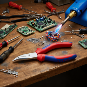 คีมตัดด้านข้าง Knipex Snipe Nose พร้อมด้ามจับหลายชิ้นส่วนเคลือบโครเมียม - Product Image 3