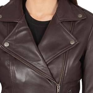 Chaqueta de cuero de manga larga para mujer de alta calidad, diseño personalizado, ropa de calle transpirable para exteriores, relleno de algodón, suministro al por mayor - Product Image 3