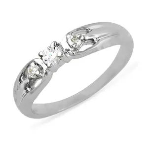 Anillo de Plata con Tres Diamantes para Mujer, Elegante Producto de Regalo - Product Image 3