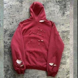 Sweat à capuche unisexe 2026 pour homme, couleur unie, 100 % coton, effet délavé soleil, coupe classique, molleton, style streetwear hiver - Product Image 2