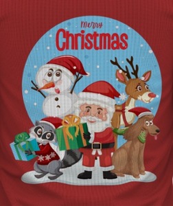 <b>Men's</b> Sporty Long Sleeve O-Neck Loose Fit <b>Christmas</b> Custom Sublimated Eco-Friendly Dry Fit <b>T</b>-<b>Shirt</b> 100% Polyester Breathable - Product Image 3