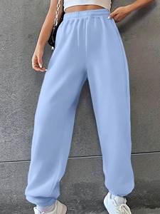 Pantalones de corsé de color sólido de primavera y otoño para mujer, cintura alta, adelgazantes, elásticos, informales, versátiles, sueltos - Product Image 4