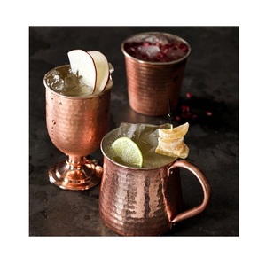 Traditional Copper <b>Glass</b> Premium Quality Handmade Water Tumbler for Ayurveda Kitchen Dining Hotel Office and Daily Home Use - Product Image 2