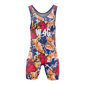 Nouveauté 2026 : Maillots de lutte en polyester extensible respirant de haute qualité avec logo frontal – Vente en gros - Product Image 4