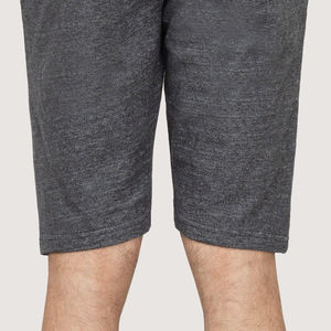 Wholesale High Quality 100% Cotton Men's Chain <b>Yarn</b> Regular Fit Shorts Dark Grey with 3D Embroidery Drawstring Closure - Product Image 6