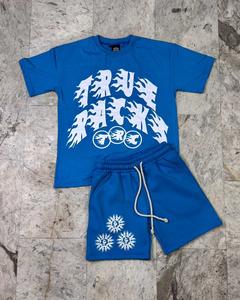 Ensemble short d'été 100% coton respirant léger écologique Design imprimé personnalisé Technique lavée avec nylon - Product Image 5