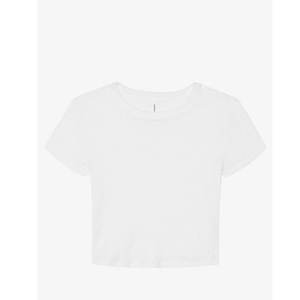 2025 été Vintage haut court t-shirts pour femmes Logo personnalisé couleur Sexy basique à manches courtes col rond bouton solide Sport - Product Image 5