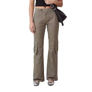 Meilleurs pantalons cargo élégants pour femmes, taille haute, en polyester/nylon, respirants, durables, avec taille élastique, options de logo personnalisé, taille complète - Product Image 6