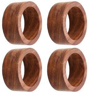 Servilleteros de madera ecológicos para decoración del banquete de boda, accesorios de mesa naturales rústicos, anillos de ajuste de mesa de cena hechos a mano - Product Image 2