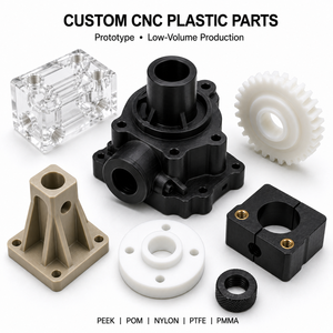 CNC Rapid Prototype Plastic Components Abs pp Pom Plastic Nylon PEEK Parts Custom CNC Turning Milling CNC Machining Services