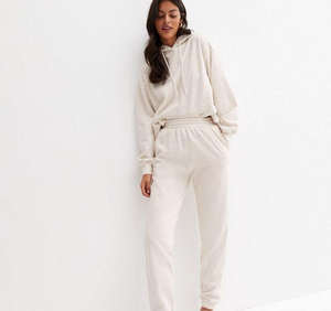 Chándal de lana de algodón 100% de talla grande para mujer, conjunto de Jogger transpirable con logotipo para deportes de invierno Yoga, venta al por mayor disponible - Product Image 3