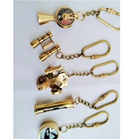 Porte-clés en laiton de luxe personnalisé avec clochette, léger, pour cadeaux promotionnels en gros