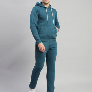 Chándal de hombre de algodón polar con pantalla y logotipo personalizado de proveedor OEM, ropa de calle, conjunto de Sudadera con capucha para correr informal personalizado - Product Image 4